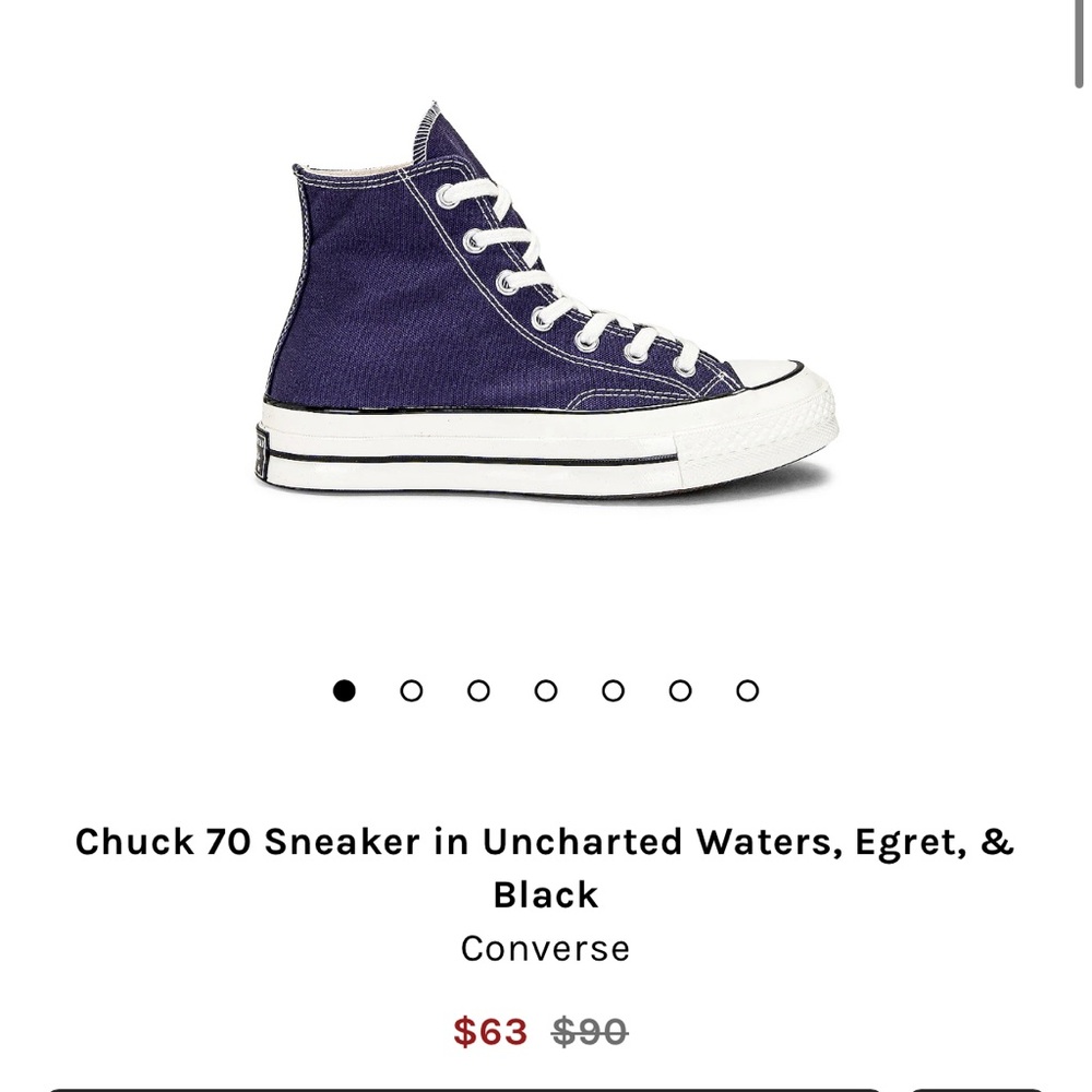 Never Worn Chuck 70 Sneaker in Uncharted Waters (Navy) Men's 6.5 / Women's 8.5